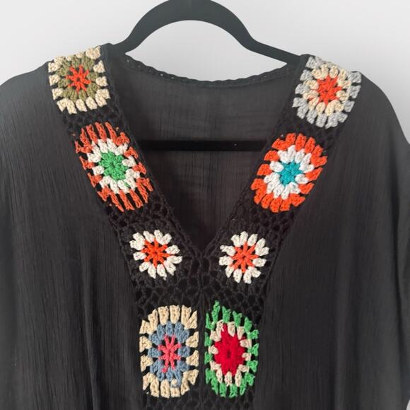 Boutique Floral Crotchet Boho Style Cover Up Dress - Picture 6 of 10